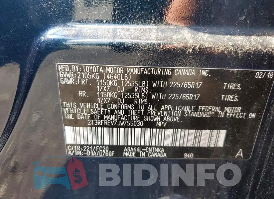 2T3RFREV7JW755030 Photo# 14