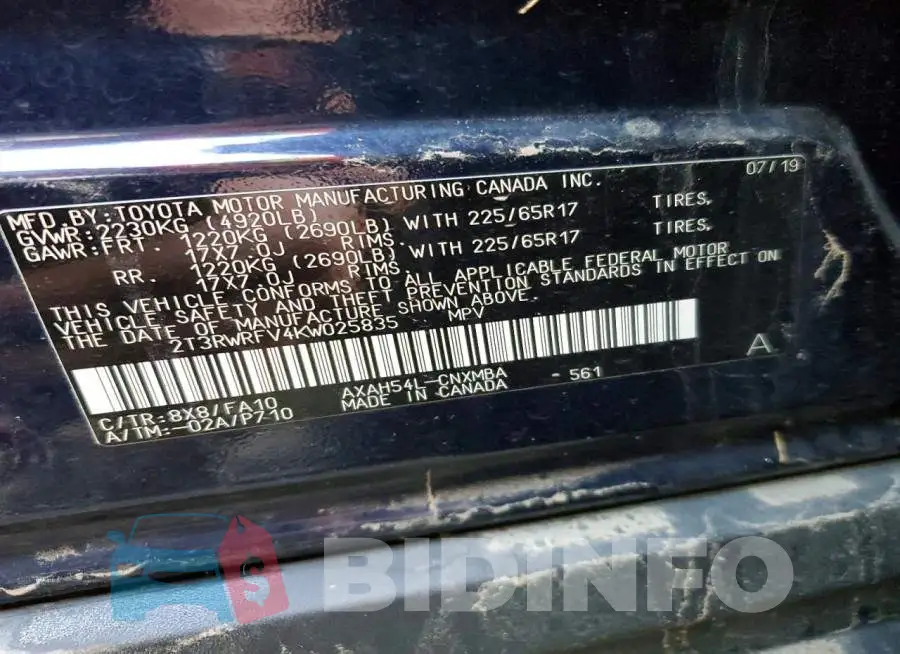 2T3RWRFV4KW025835 Photo# 12