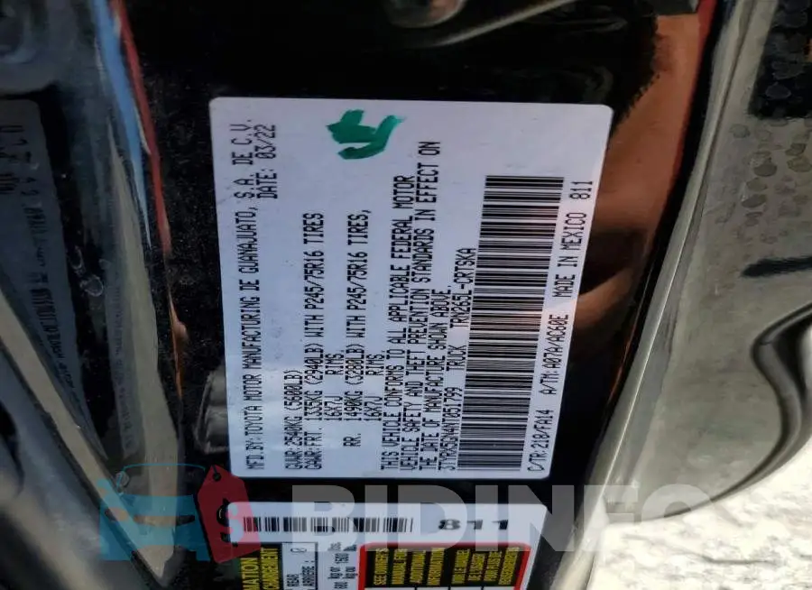 3TYRX5GN4NT051799 Photo# 13
