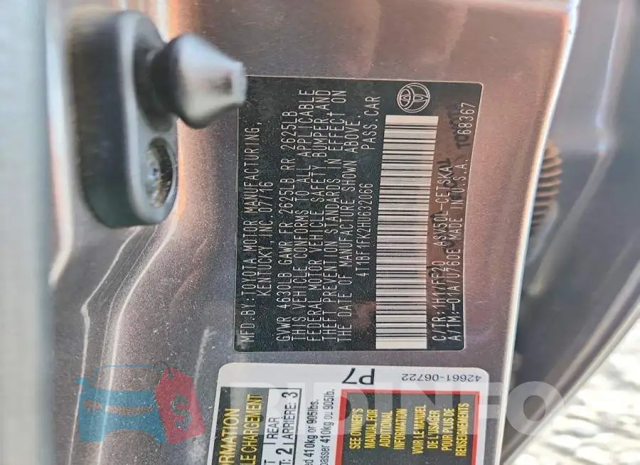 4T1BF1FK2HU632066 Photo# 12