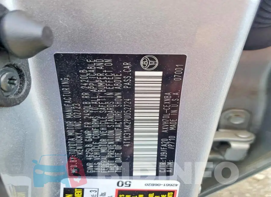 4T1C31AK2PU052724 Photo# 12