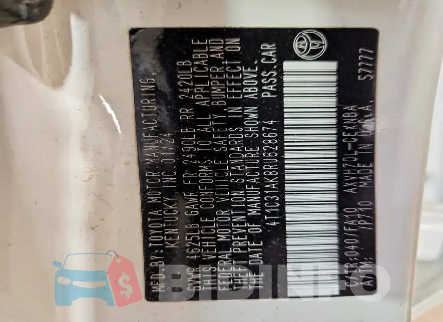 4T1C31AK8RU628674 Photo# 13