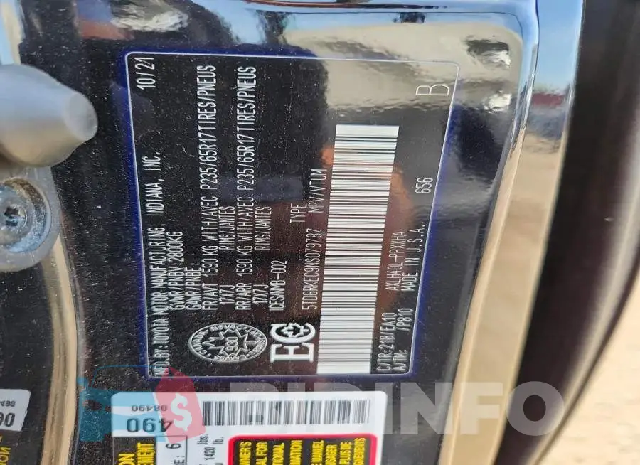 5TDGRKEC9NS079787 Photo# 14