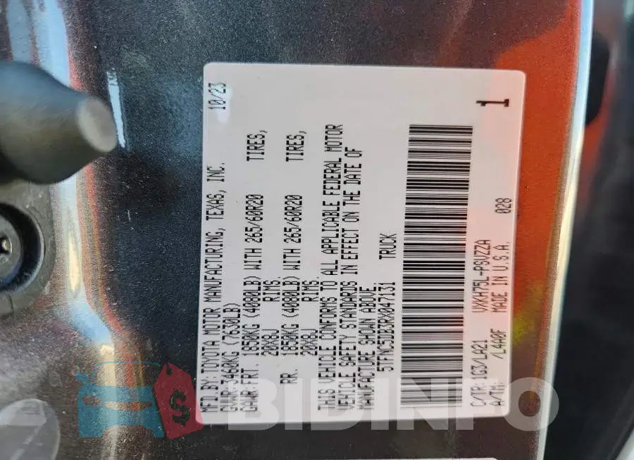 5TFNC5DB3RX047131 Photo# 12