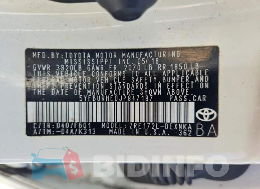 5YFBURHE0JP847187 Photo# 12