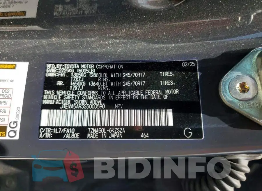 JTEVA5AR3S5000590 Photo# 14