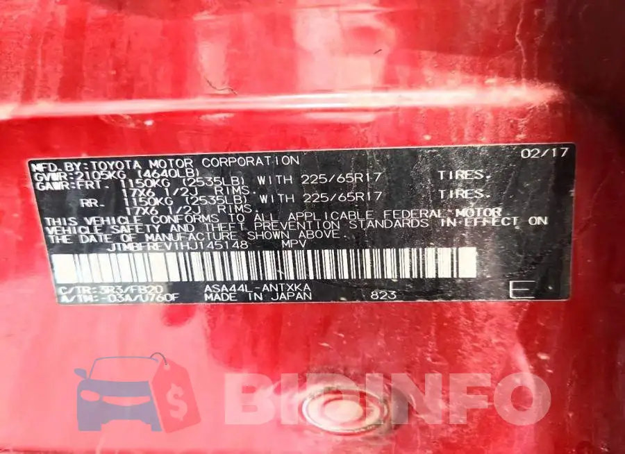JTMBFREV1HJ145148 Photo# 12
