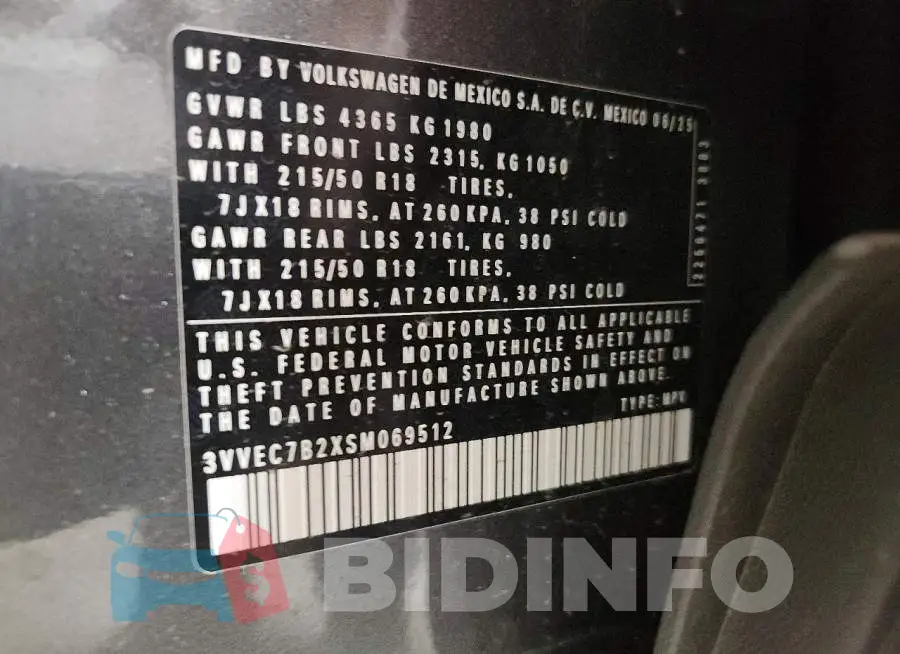 3VVEC7B2XSM069512 Photo# 13
