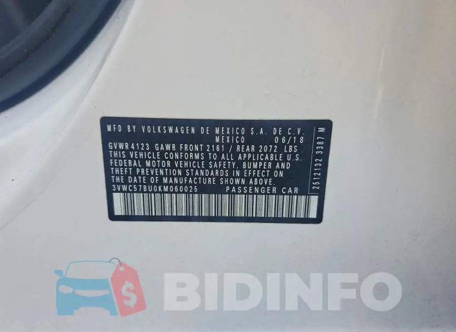 3VWC57BU0KM060025 Photo# 12