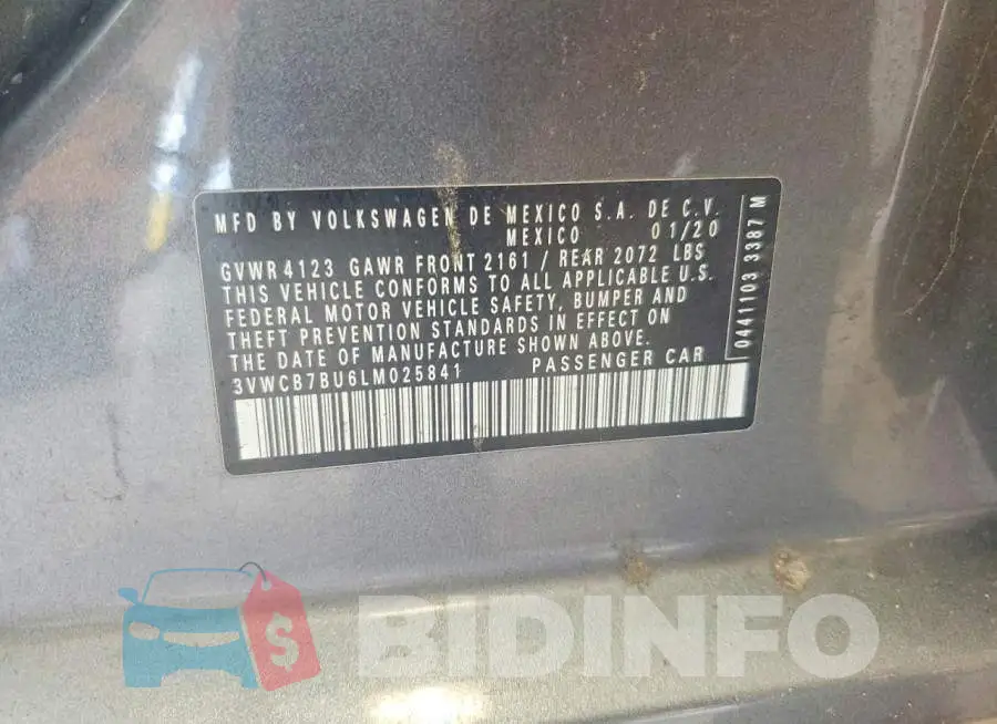 3VWCB7BU6LM025841 Photo# 12