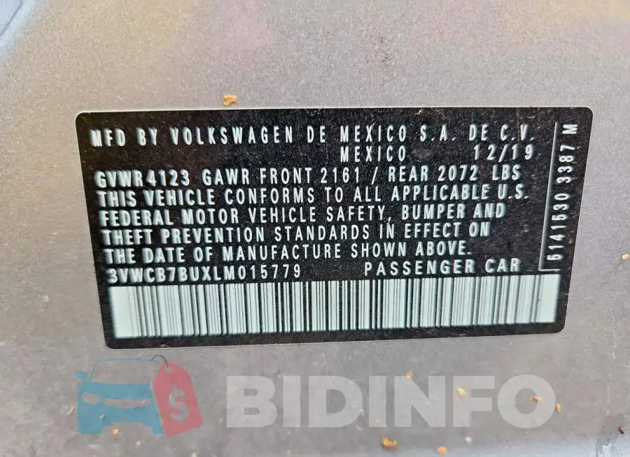 3VWCB7BUXLM015779 Photo# 12