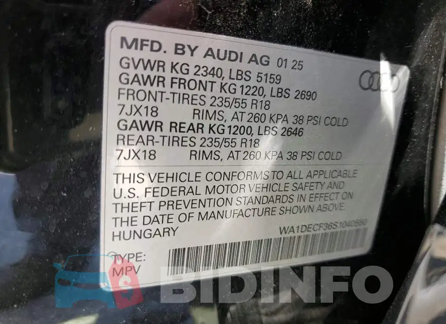 WA1DECF36S1040550 Photo# 13
