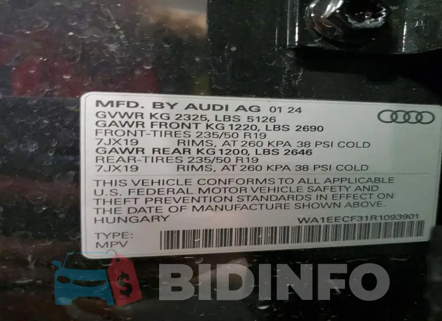 WA1EECF31R1093901 Photo# 13