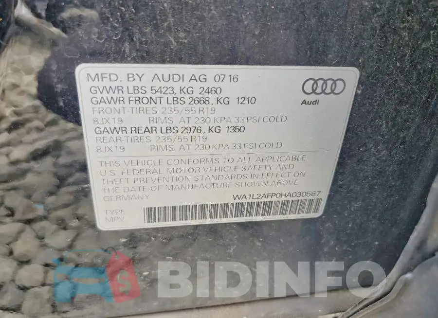 WA1L2AFP0HA030567 Photo# 13
