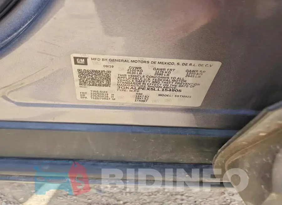 3GKALPEX5LL154905 Photo# 14