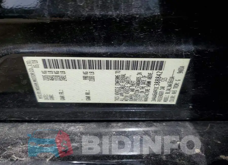 1N4AA6AP4JC388842 Photo# 12