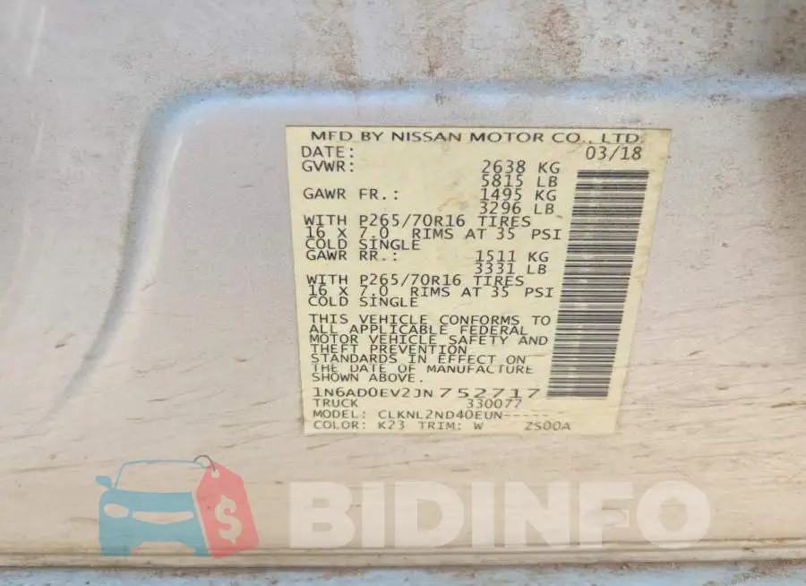 1N6AD0EV2JN752717 Photo# 13