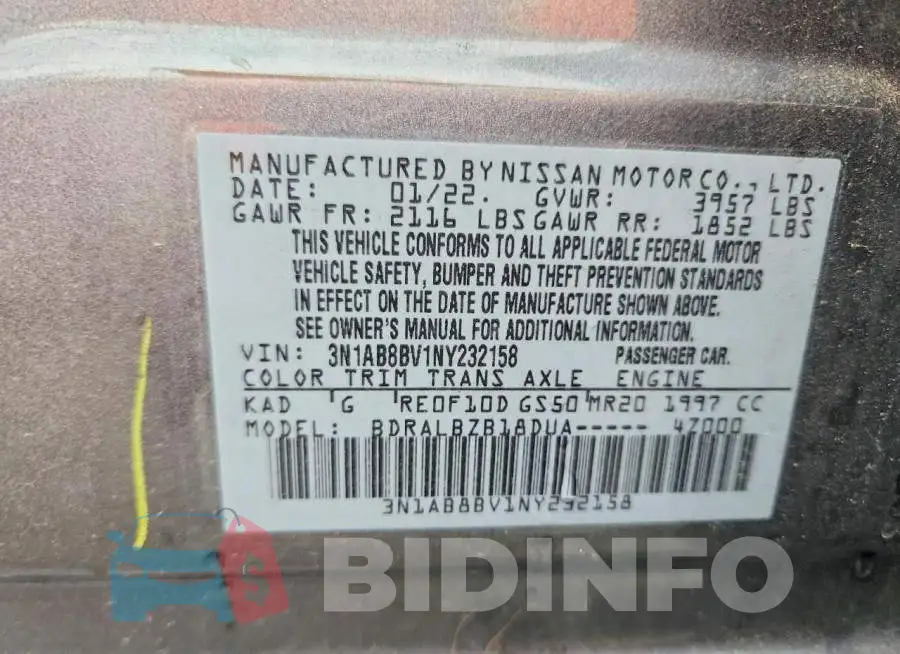 3N1AB8BV1NY232158 Photo# 13