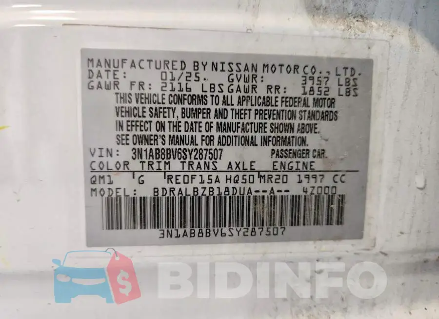 3N1AB8BV6SY287507 Photo# 12