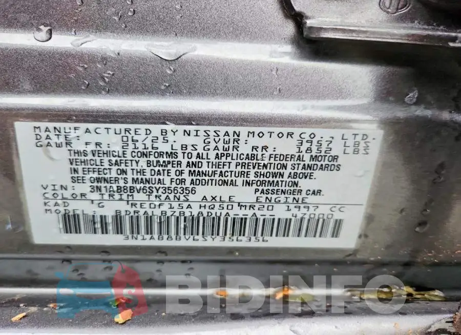 3N1AB8BV6SY356356 Photo# 12