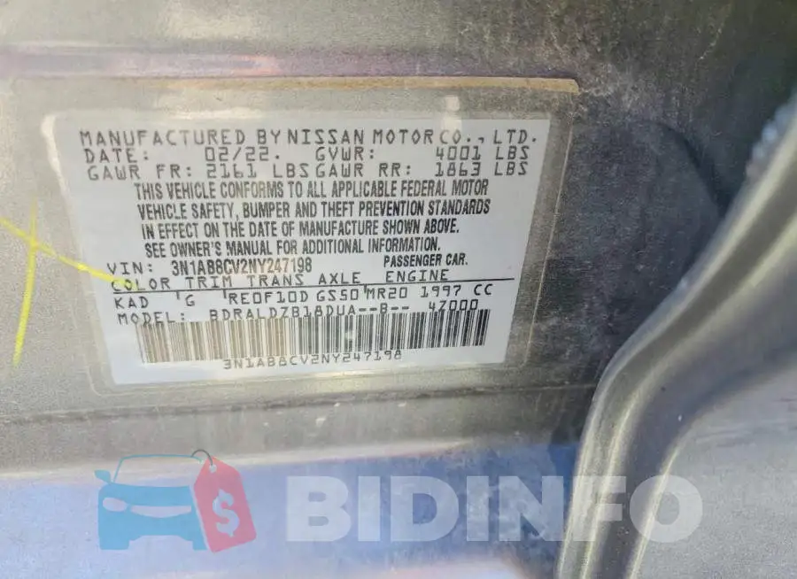 3N1AB8CV2NY247198 Photo# 12