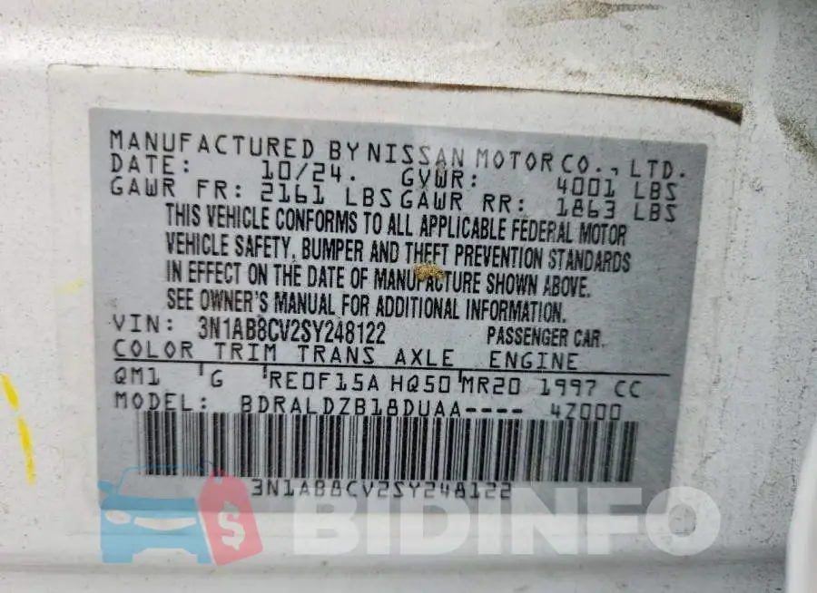 3N1AB8CV2SY248122 Photo# 12