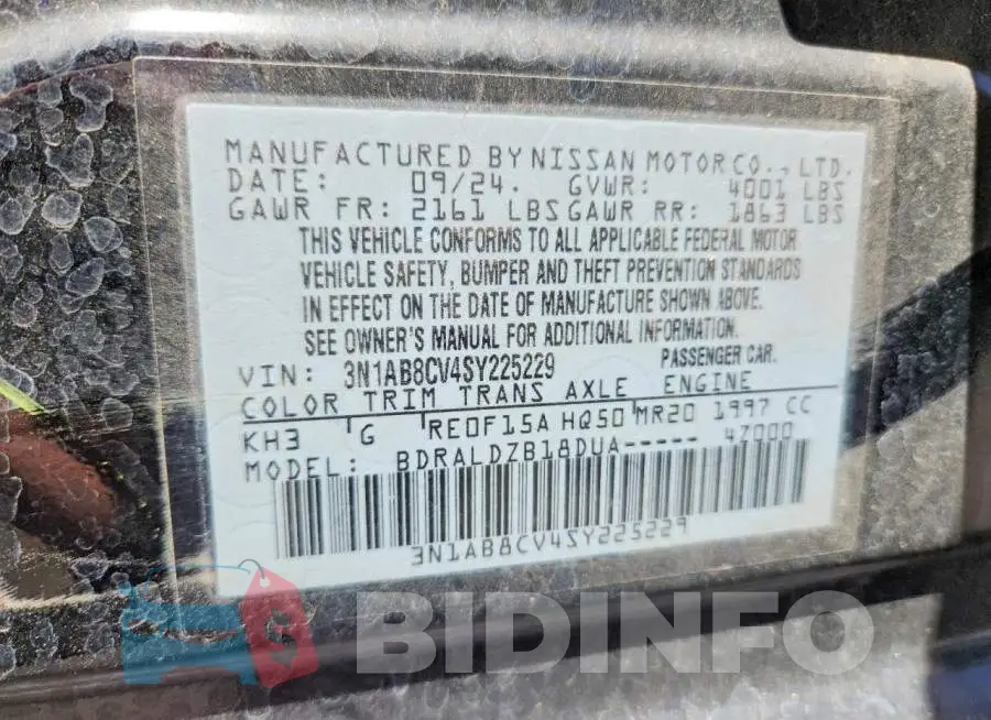 3N1AB8CV4SY225229 Photo# 12