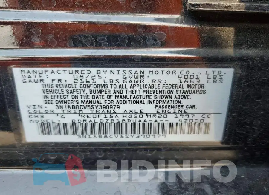 3N1AB8CV5SY390979 Photo# 12