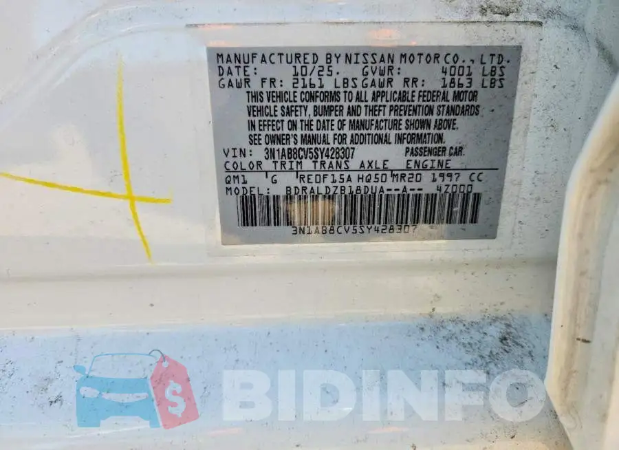 3N1AB8CV5SY428307 Photo# 13