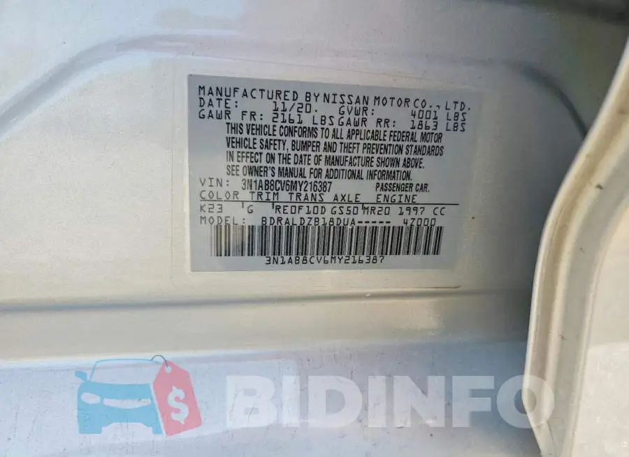 3N1AB8CV6MY216387 Photo# 12