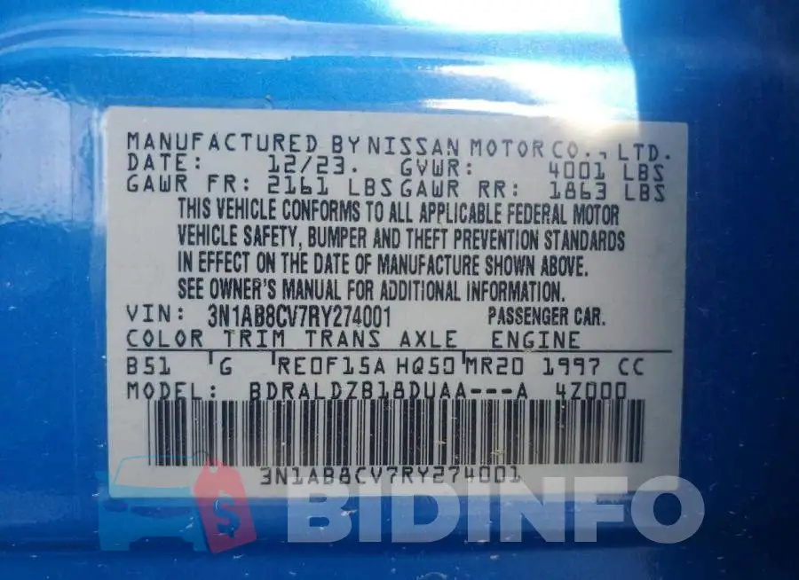 3N1AB8CV7RY274001 Photo# 12
