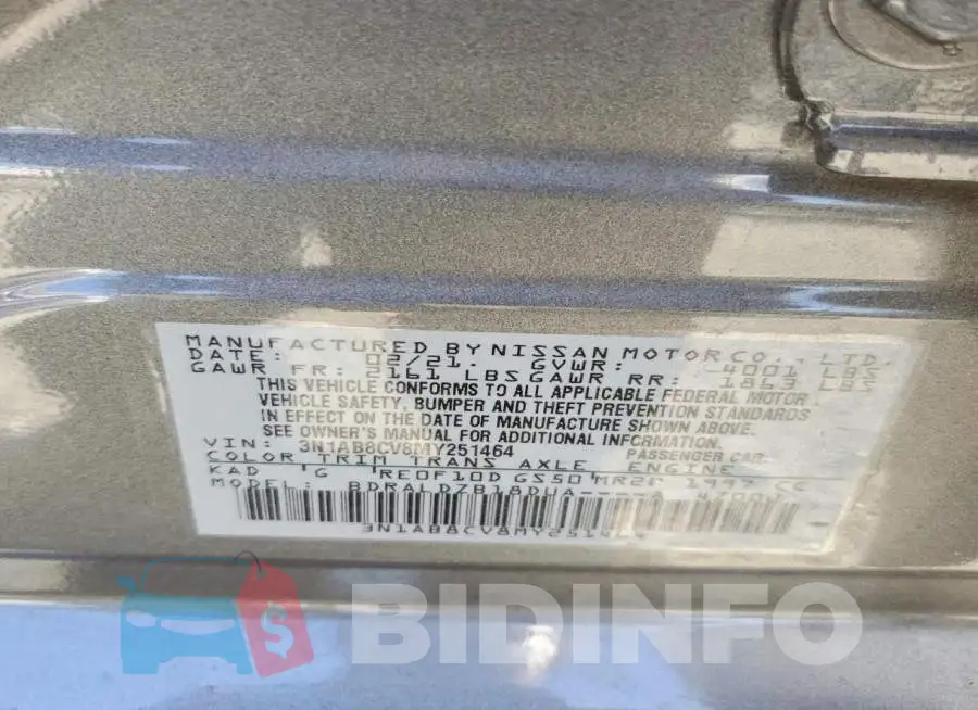 3N1AB8CV8MY251464 Photo# 12
