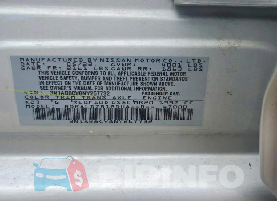 3N1AB8CV8NY267732 Photo# 13