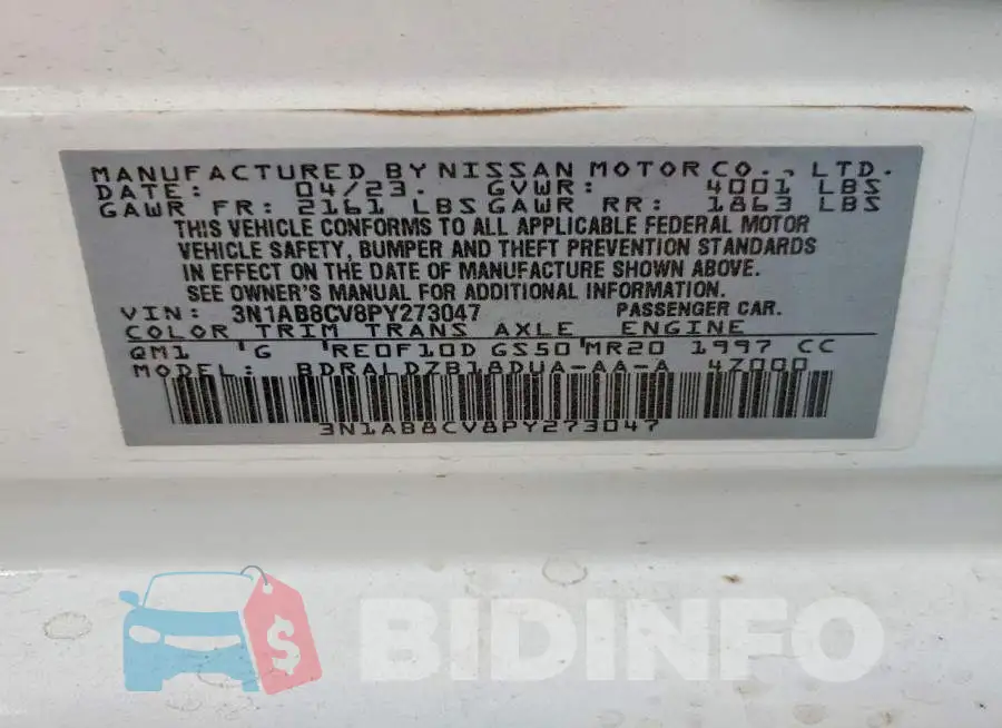 3N1AB8CV8PY273047 Photo# 12