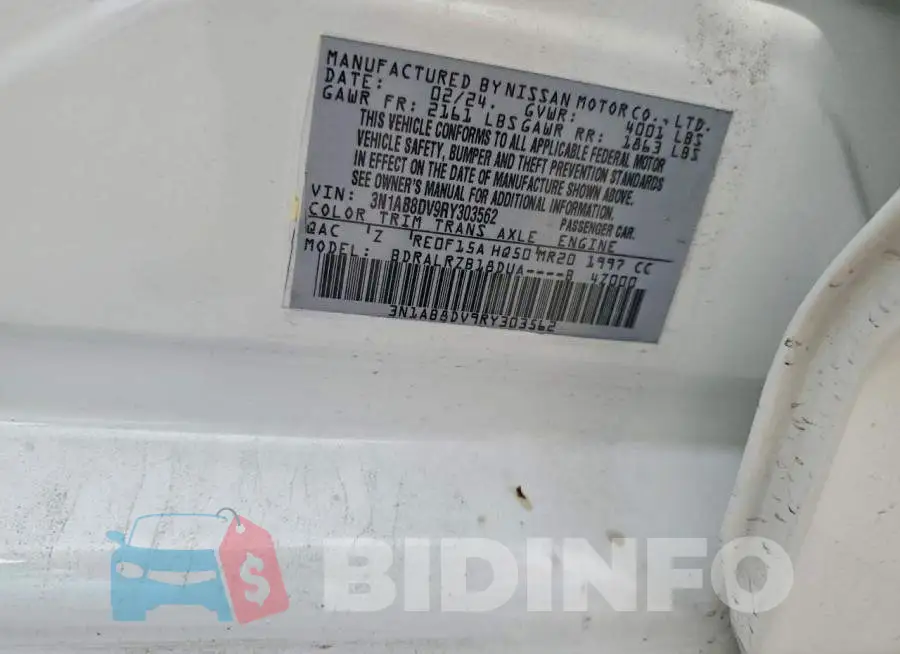 3N1AB8DV9RY303562 Photo# 12