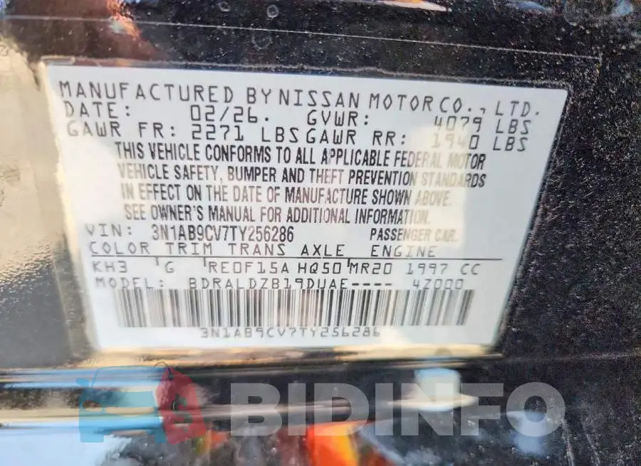 3N1AB9CV7TY256286 Photo# 13
