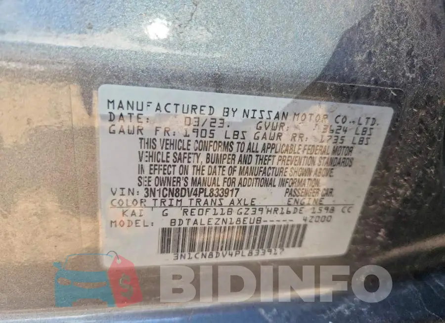3N1CN8DV4PL833917 Photo# 12