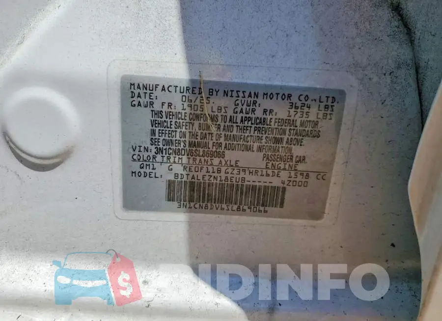 3N1CN8DV6SL869066 Photo# 12