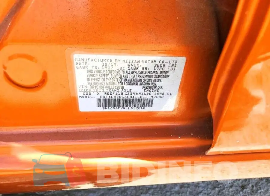 3N1CN8FV4LL812010 Photo# 12