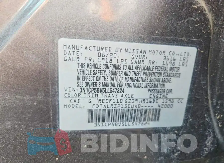 3N1CP5BV5LL547824 Photo# 14