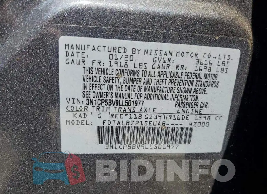 3N1CP5BV9LL501977 Photo# 14