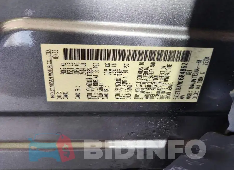 5N1BT3BA7NC684862 Photo# 13