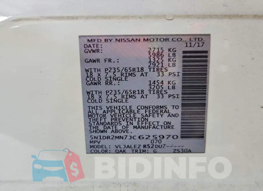 5N1DR2MN7JC625970 Photo# 13