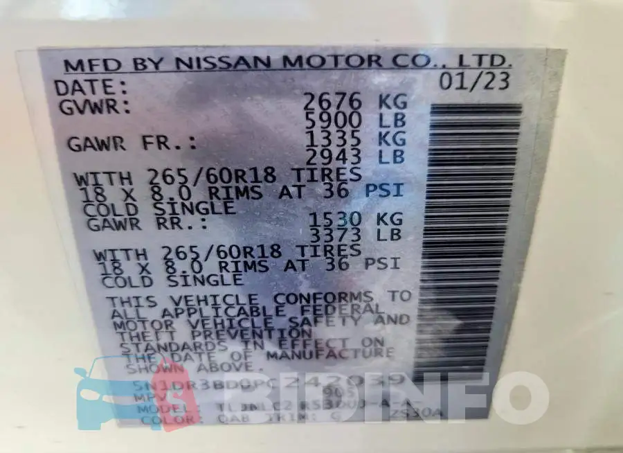 5N1DR3BD0PC242039 Photo# 14