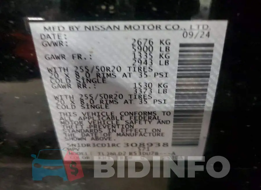 5N1DR3CD1RC308938 Photo# 13