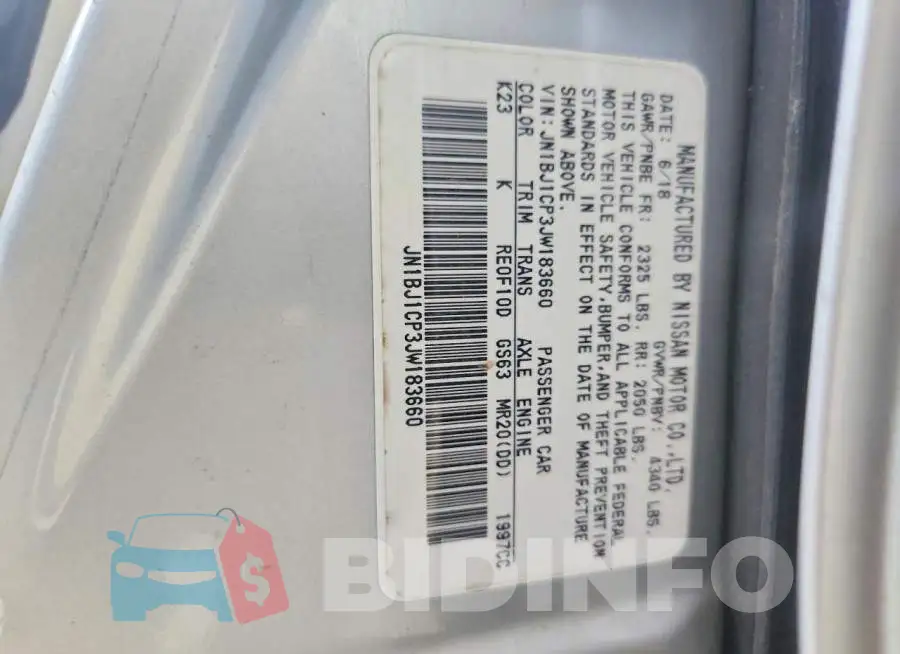 JN1BJ1CP3JW183660 Photo# 12