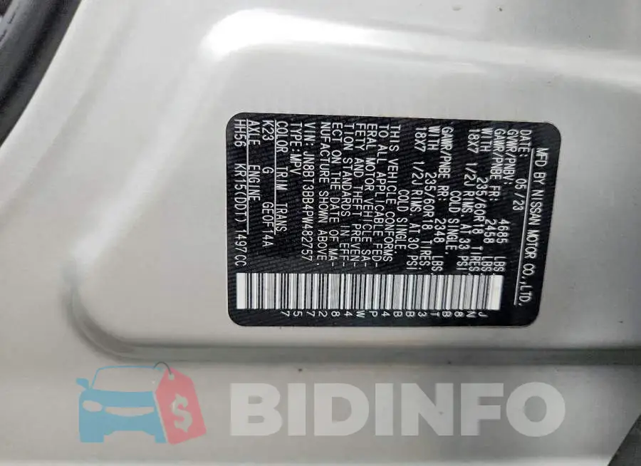 JN8BT3BB4PW482757 Photo# 14