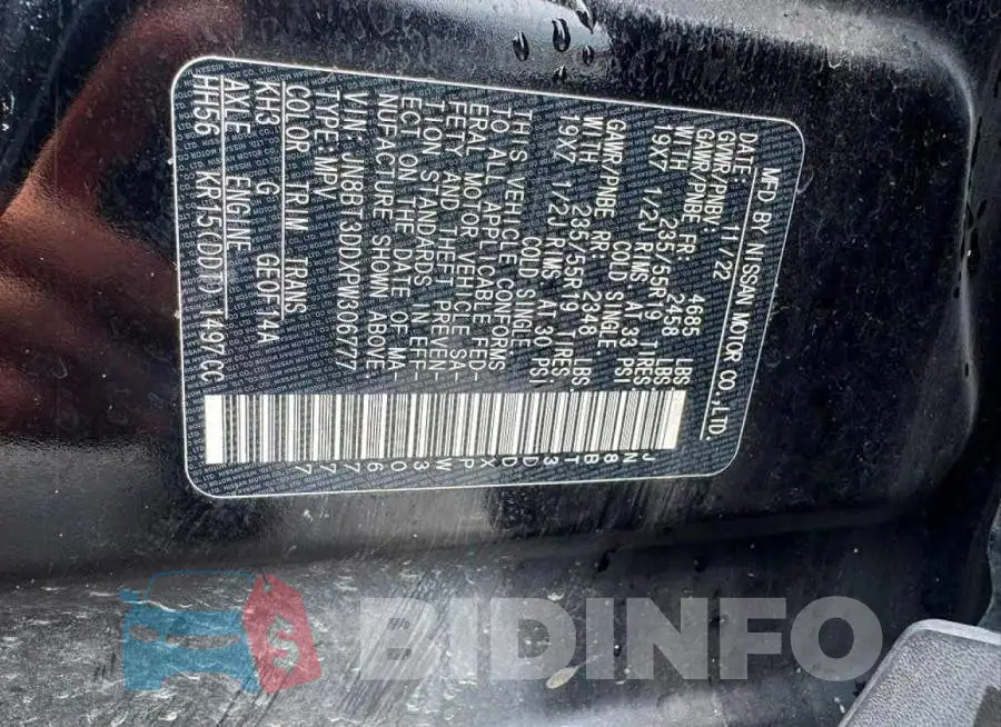 JN8BT3DDXPW30677 Photo# 10