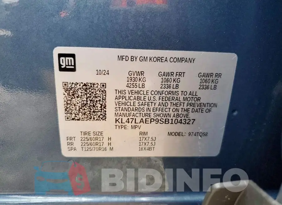 KL47LAEP9SB104327 Photo# 13