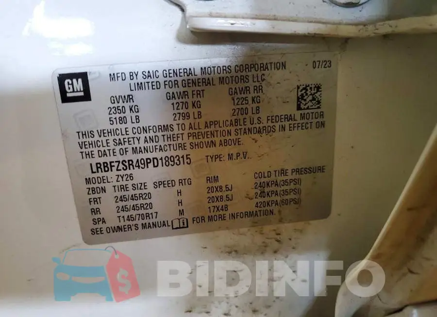 LRBFZSR49PD189315 Photo# 13
